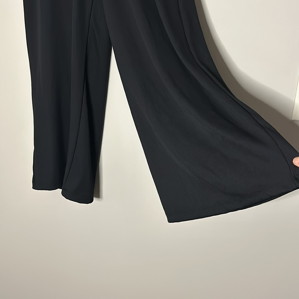Nike Women's Sportswear Ribbed Femme Pants SZ MEDIUM Black Wide Leg - Picture 8 of 10